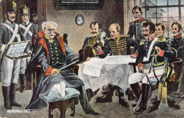 Personnage Historique - Napoléon - Waterloo - Blücher Recevant à Génappe Le Chapeau L'épée - Carte Postale Ancienne - Historische Persönlichkeiten