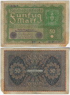 Germany Banknote 50 Mark 1919 Pick-66 Good (catalog US$5) - 50 Mark