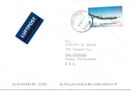 65295 - Bund - 2005 - 155c Flugverkehr EF A LpBf ERNDTEBRUECK -> San Antonio, TX (USA) - Cartas & Documentos