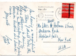 65297 - Bund - 1962 - 20Pfg Lied Und Chor EF A AnsKte BONN - SELBSTSCHUTZ ... -> Highland Falls, NY(USA) - Covers & Documents