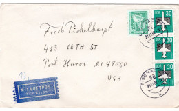 65307 - DDR - 1982 - 30Pfg Luftpost MiF A LpBf EISENACH -> Port Huron, MI (USA) - Lettres & Documents