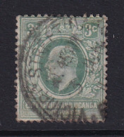 East Africa & Uganda Protectorates: 1907/08   Edward    SG35   3c   Grey-green   Used - Protectorados De África Oriental Y Uganda