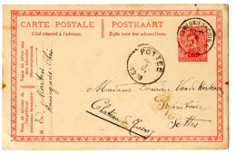 BELGIQUE - SIMPLE CERCLE RELAIS A ETOILES RAMEGNIES-CHIN SUR ENTIER CARTE POSTALE 10C ALBERT 1ER, 1920 - Postmarks With Stars