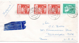 65312 - DDR - 1976 - 30Pfg Gr.Bauten MiF A LpBf LEIPZIG -> Philadelphia, PA (USA) - Cartas & Documentos