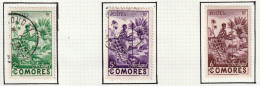 COMORES - Femme Indigène Devant Zébu - Y&T N° 4-6 - 1950-52 - Oblitérés - Gebruikt