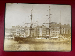 3 Mâts PERSISTANT Persistant , à Le Havre * Photo Ancienne 20x14.2cm * Bateau Voilier Goëlette - Voiliers