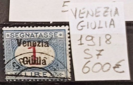 Veneia Giulia 1918 S7 Timbr. Cat 600Euro - Venezia Giulia