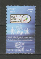 EGYPT / 2023 / SPORTS / DISABILITY / THE EGYPTIAN FEDERATION  FOR  INTELLECTUAL DISABILITIES / BLINDNESS / PARALYSIS - Unused Stamps