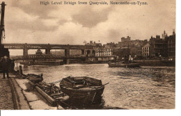 NEWCASTLE HIGH LEVEL BRIDGE FROM QUAYSIDE - Newcastle-upon-Tyne