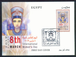 EGYPT / 2019 / INTL. WOMEN'S DAY / UN / EGYPTOLOGY / ARCHEOLOGY / FDC - Brieven En Documenten