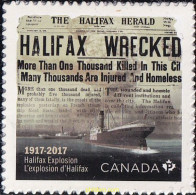 700242 MNH CANADA 2017 CENTENARIO DE LA EXPLOSION DEL B ARCO "MONT-BLANC" EN HALIFAX - Autres & Non Classés