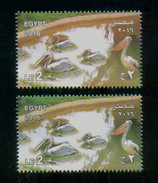 EGYPT / 2016 / GIZA ZOO ; 125 YEARS / BIRDS / PELICAN  / RARE COLOR VARIETY / MNH / VF - Neufs