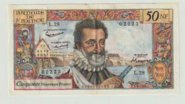 50 Francs Henri 4  Pas D'épinglage Quelque Plis Et Beau Craquant  Sup. - 1955-1959 Sovraccarichi In Nuovi Franchi