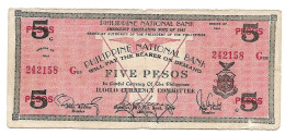 ILOILO  Province 5 Pesos  #307  Série De 1941  Billet "sans Le THE"  Circulé - Philippines