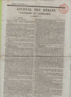 JOURNAL DES DEBATS 23 01 1816 - STOCKHOLM NORVEGE & SUEDE - ILES IONNIENNES - DIJON BONAPARTISTES - LOUIS XVI - - Periódicos - Antes 1800