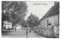 CPA  Saint Cirq  Bel Arbre La Grande Route Le Restaurant - Saint-Cirq-Lapopie