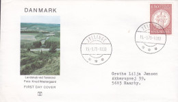 Denmark (FDC Cachet, But NOT An FDC !!) Brotype IId JYLLINGE 1979 Cover Brief Lettre Copenhagen University Stamp - Covers & Documents