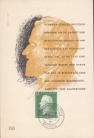 Saarland Bundespost 1958 Maximum Card Karte Carte Hermann Schulze-Delitzsch (2 Scans) - Maximumkaarten