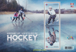 700258 MNH CANADA 2017 HISTORIA DEL HOCKEY SOBRE HIELO - Andere & Zonder Classificatie