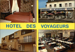 Delcampe - 61 - ARGENTAN  - HOTEL DES VOYAGEURS - MULTI VUES - CARTE PUBLICITAIRE - Argentan