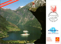 NORVEGE 1992 EXPO UNIVERSELLE DE SEVILLE - Storia Postale