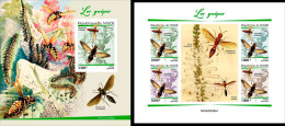 Niger 2022, Animals, Wasp, 4val In BF +BF IMPERFORTED - Abeilles