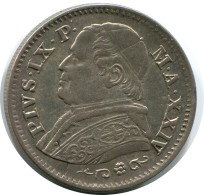 10 SOLDI / 50 Centesimi 1869 R VATICANO Pius IX (1846-1878) PLATA #AH377.13.E - Vatican