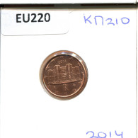 1 EURO CENT 2014 ITALY Coin #EU220.U - Italia