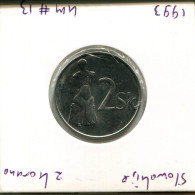2 KORUN 1993 SLOVAKIA Coin #AR384.U - Slowakei