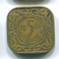 5 CENTS 1966 SURINAME Netherlands Nickel-Brass Colonial Coin #S12774.U - Surinam 1975 - ...