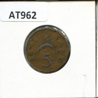 5 SENTI 1972 TANZANIA Coin #AT962.U - Tansania