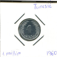 1 MILLIEME 1960 TUNISIA Coin #AP813.2.U - Tunisie