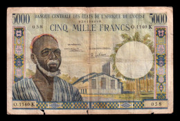 Estados De África Occidental Senegal West African States 5000 Francs 1959-1965 Pick 704Kh Bc F - Other - Africa