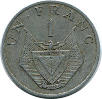 1 FRANC 1977 RWANDA (RUANDA) Münze #AP922.D - Rwanda