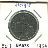 50 FRANCS 1954 DUTCH Text BÉLGICA BELGIUM Moneda PLATA #BA678.E - 50 Francs