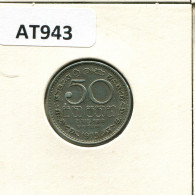 50 CENTS 1975 CEILÁN CEYLON Moneda #AT943.E - Andere - Azië