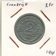 2 FRANCS 1941 FRANCE Pièce Française #AM594.F - 2 Francs
