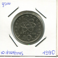 10 DRACHMES 1990 GREECE Coin #AK421.U - Grèce