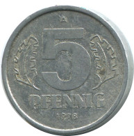 5 PFENNIG 1978 A DDR EAST ALLEMAGNE Pièce GERMANY #AE006.F - 5 Pfennig