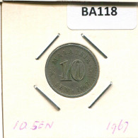 10 SEN 1967 MALAYSIA Coin #BA118.U - Malaysie