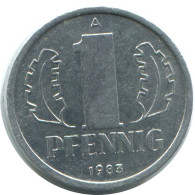 1 PFENNIG 1983 A DDR EAST ALEMANIA Moneda GERMANY #AE064.E - 1 Pfennig