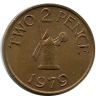 2 PENCE 1979 GUERNSEY Moneda #AX908.E - Guernesey