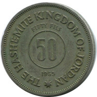 ½ DIRHAM / 50 FILS 1955 JORDANIE JORDAN Pièce #AP069.F - Jordanie