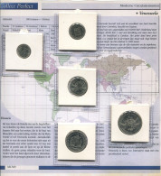 VENEZUELA 1988-1990 Coin SET 5 Coin UNC #SET1189.5.U - Venezuela