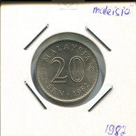 20 SEN 1982 MALAISIE MALAYSIA Pièce #AR459.F - Malaysie