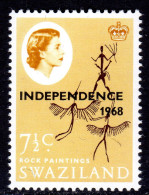 SWAZILAND - 1968 QEII 7½c DEFINITIVE INDEPENDENCE STAMP FINE MNH ** SG 150 - Tonga (...-1970)