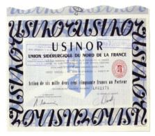 USINOR – Union Sidérurgique  du Nord De La France - Industrie