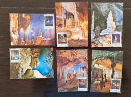 ROUMANIE Grotte, Grottes, Caves, Cueva. Yvert N°3121/26, // 6 Cartes Maximums FDC 1 Er Jour 1978 - Autres & Non Classés