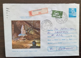 ROUMANIE Grotte, Grottes, Caves, Cueva. Entier Postal émis En 1978 Et Ayant Circulé  (4) Lettre Enregistrée - Autres & Non Classés