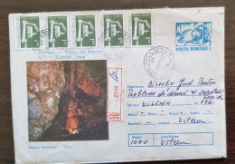 ROUMANIE Grotte, Grottes, Caves, Cueva. Entier Postal émis En 1984 Et Ayant Circulé (10) Lettre Enregistrée - Other & Unclassified